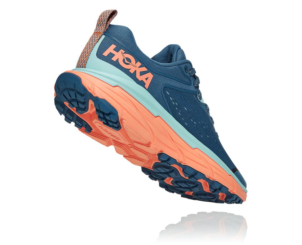 Women's Hoka One One Challenger ATR 6 Trail Running Shoes Real Teal / Cantaloupe | JZOWHK450