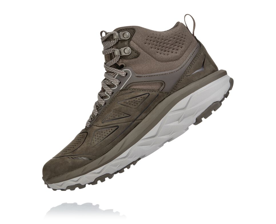 Women's Hoka One One Challenger Mid GORE-TEX Trail Running Shoes Major Brown / Heather | DHZOXC679