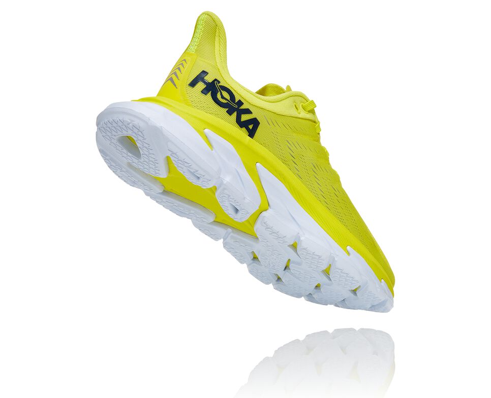 Women's Hoka One One Clifton Edge Road Running Shoes Citrus / White | MLISVF854