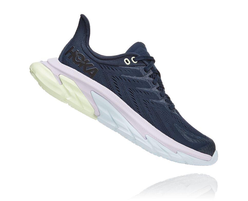 Women's Hoka One One Clifton Edge Road Running Shoes Outer Space / Orchid Hush | OJUZXC927