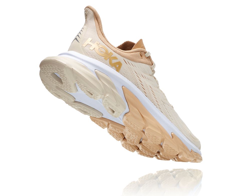 Women's Hoka One One Clifton Edge Road Running Shoes Almond Milk / Beige | XWVFDI679