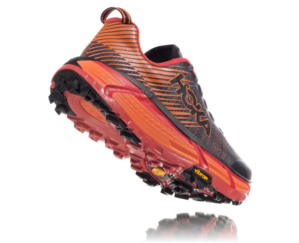 Women's Hoka One One EVO Mafate 2 Trail Running Shoes Black / Poppy Red | BNVZPJ721