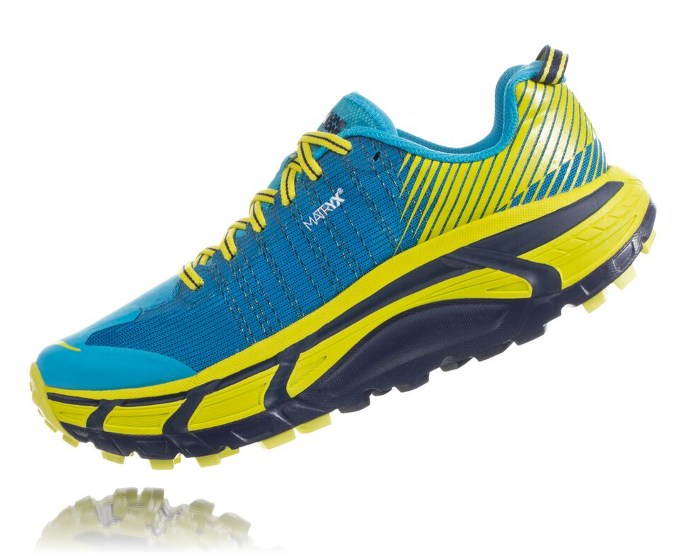 Women's Hoka One One EVO Mafate 2 Trail Running Shoes Cyan / Citrus | WYCZLX792