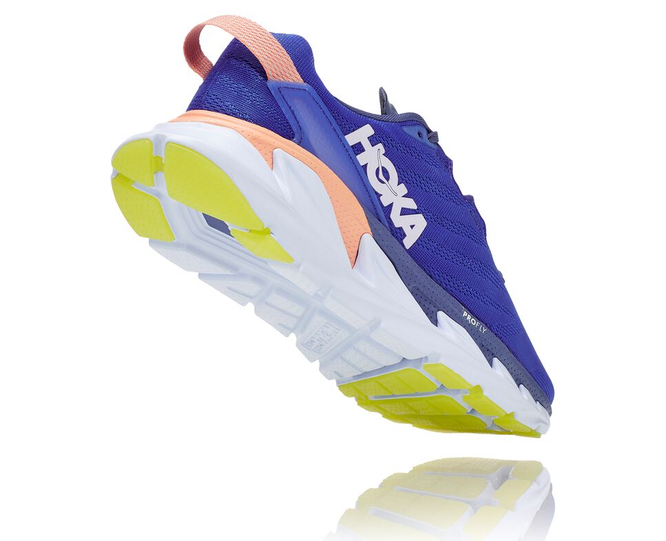 Women's Hoka One One Elevon 2 Road Running Shoes Amparo Blue / White | PKYVIL486