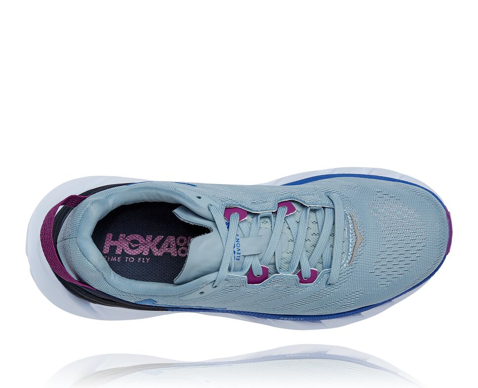 Women's Hoka One One Elevon 2 Road Running Shoes Ballad Blue / Dazzling Blue | RGIEAB364