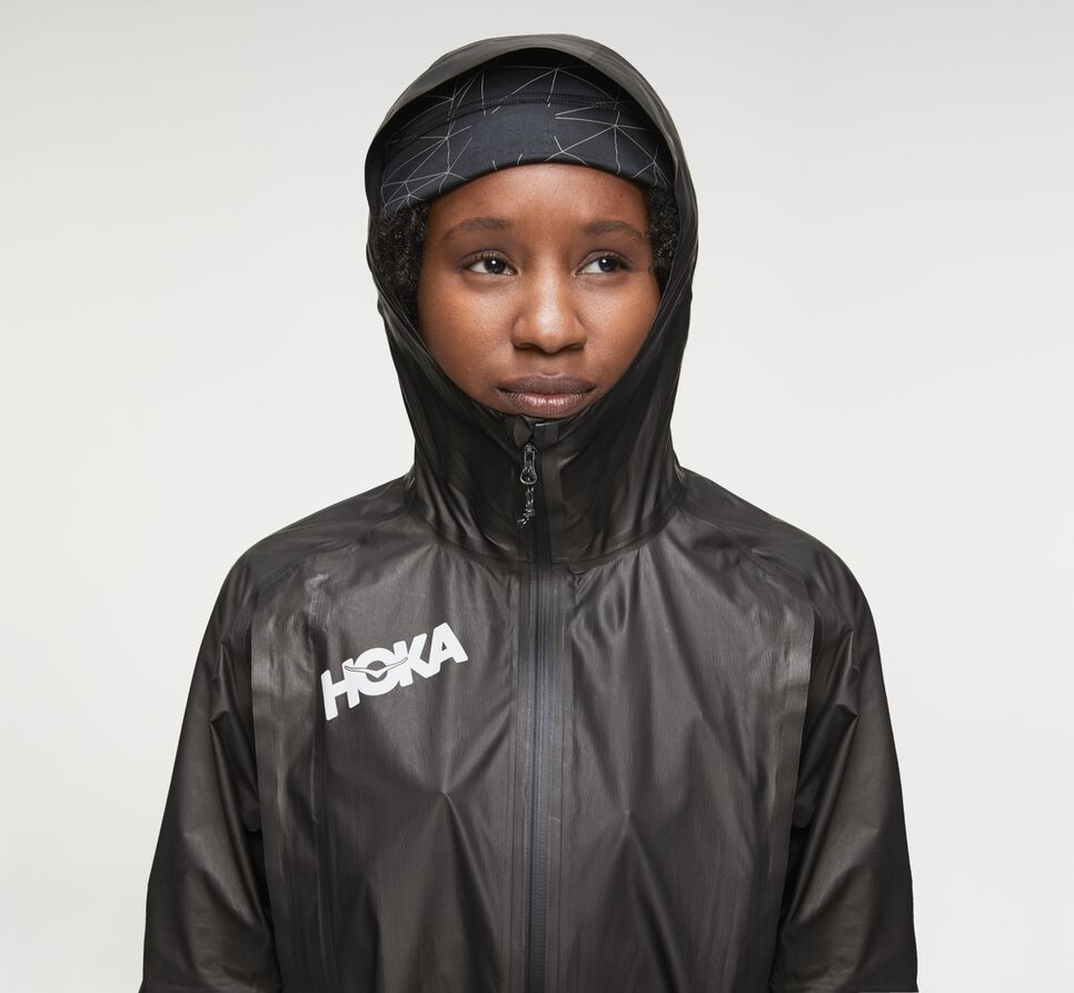 Women's Hoka One One GORE-TEX Shakedry Run Jackets Black | CIUQYF027