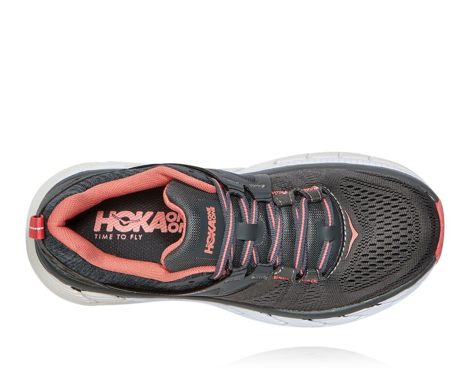 Women's Hoka One One Gaviota 2 Road Running Shoes Dark Shadow / Lantana | IHLQCG036