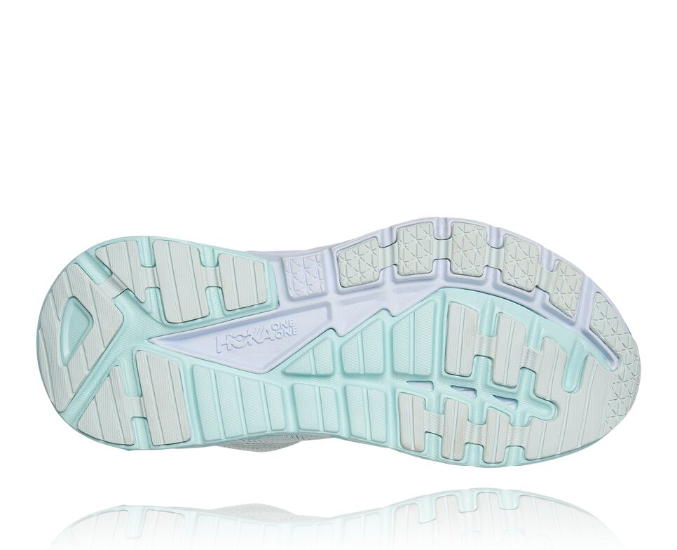 Women's Hoka One One Gaviota 3 Road Running Shoes Morning Mist / Blue Tint | FKCPMY457