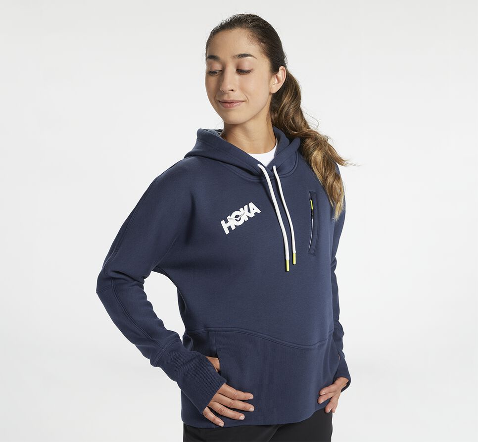 Women\'s Hoka One One Hoodie Hoodie Moonlit Ocean | ZGKHIE716