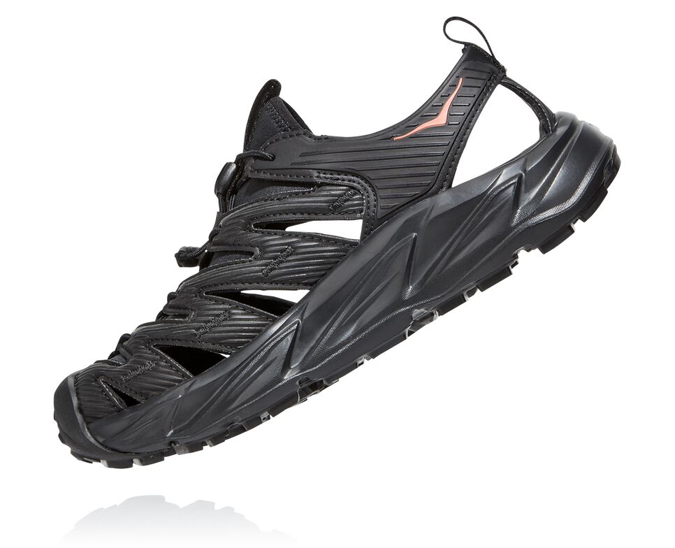 Women's Hoka One One Hopara Hiking Boots Black / Fusion Coral | NLYFWV716