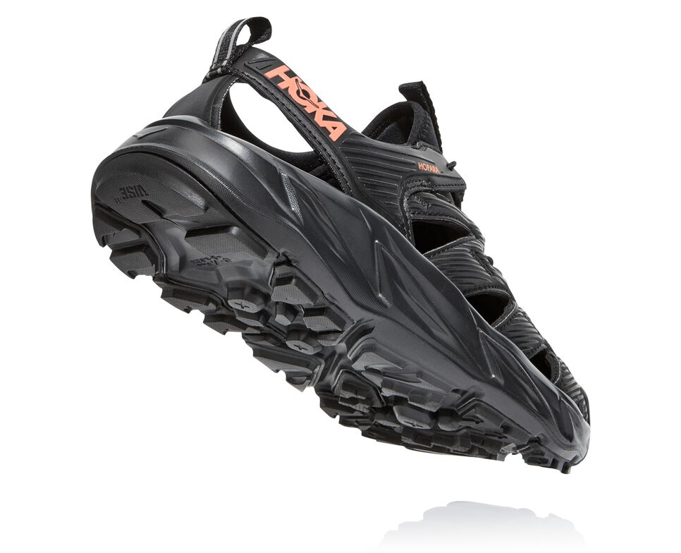 Women's Hoka One One Hopara Hiking Boots Black / Fusion Coral | NLYFWV716