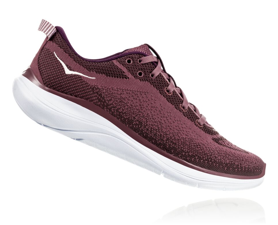 Women's Hoka One One Hupana Flow Road Running Shoes Rose Brown / Deep Mahogany | XCNWMY197