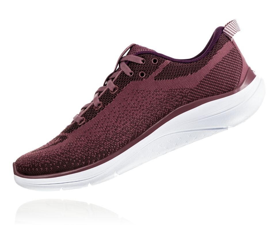 Women's Hoka One One Hupana Flow Road Running Shoes Rose Brown / Deep Mahogany | XCNWMY197