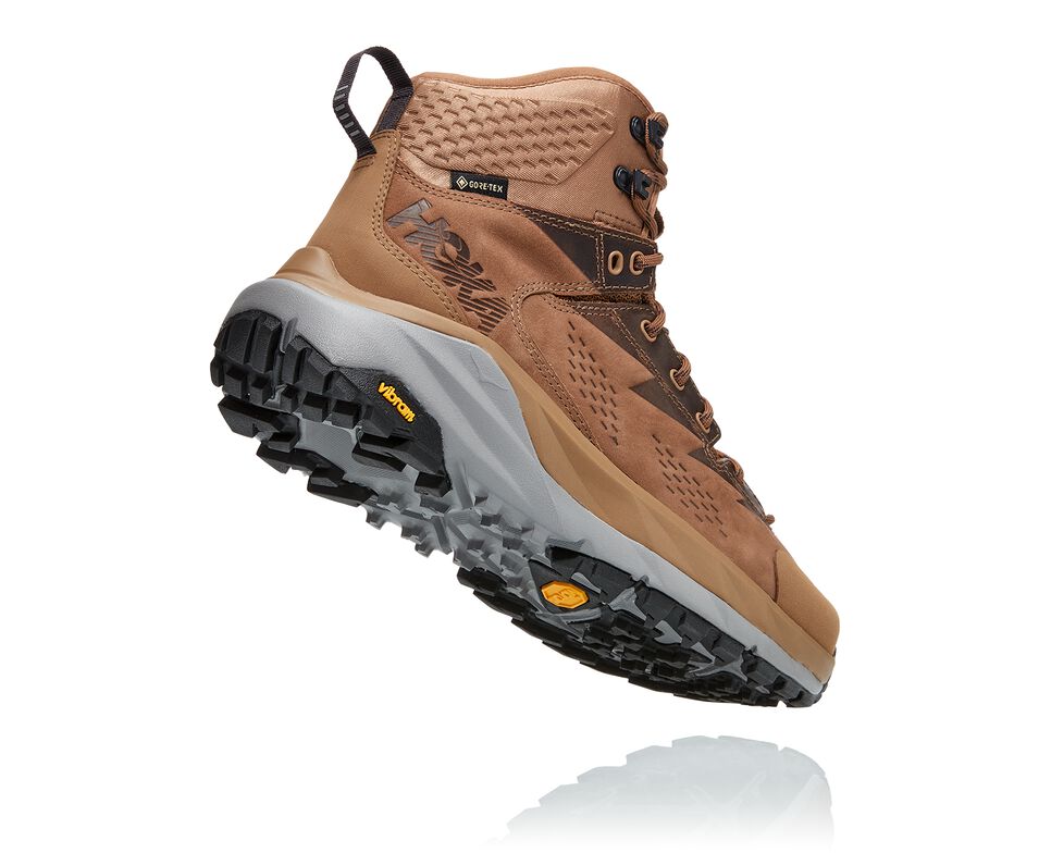 Women's Hoka One One Kaha GORE-TEX Hiking Boots Otter / Black | OUHKEQ876