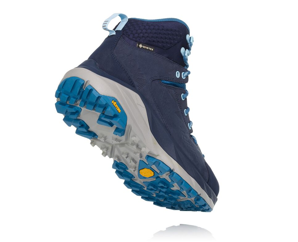 Women's Hoka One One Kaha GORE-TEX Hiking Boots Black Iris / Blue Sapphire | TRIPWD072