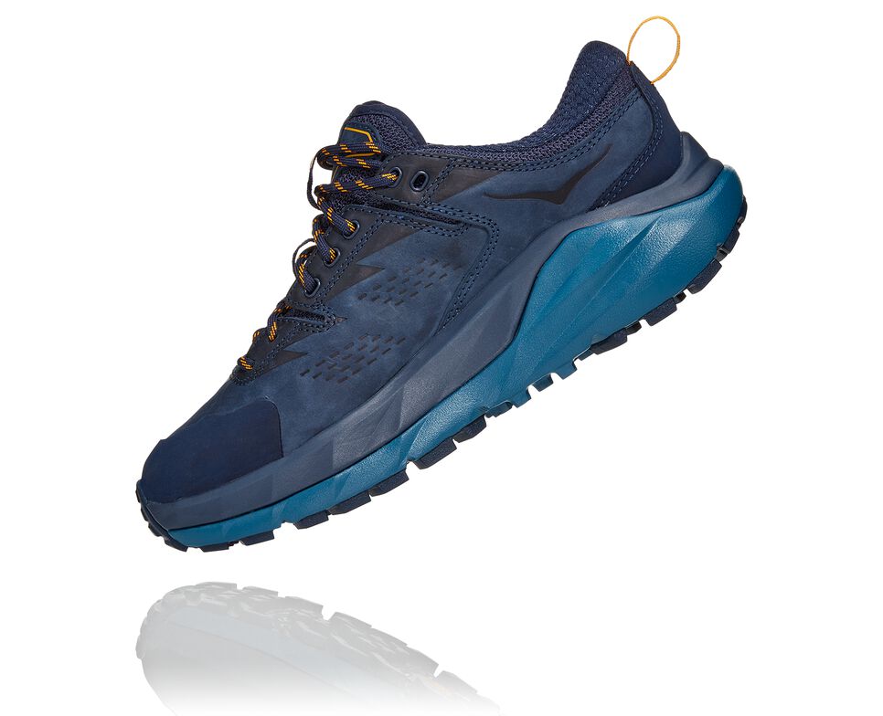 Women's Hoka One One Kaha Low GORE-TEX Hiking Boots Black Iris / Moroccan Blue | VNACPK679