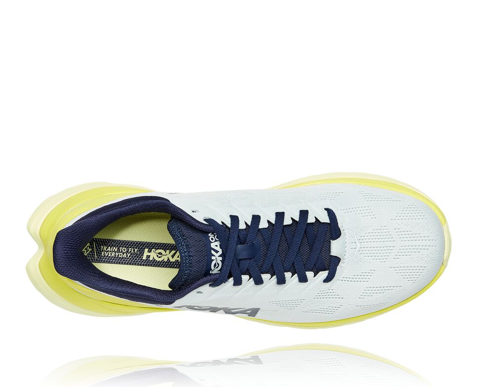 Women's Hoka One One Mach 4 Road Running Shoes Blue Flower / Citrus | DHKFIX270