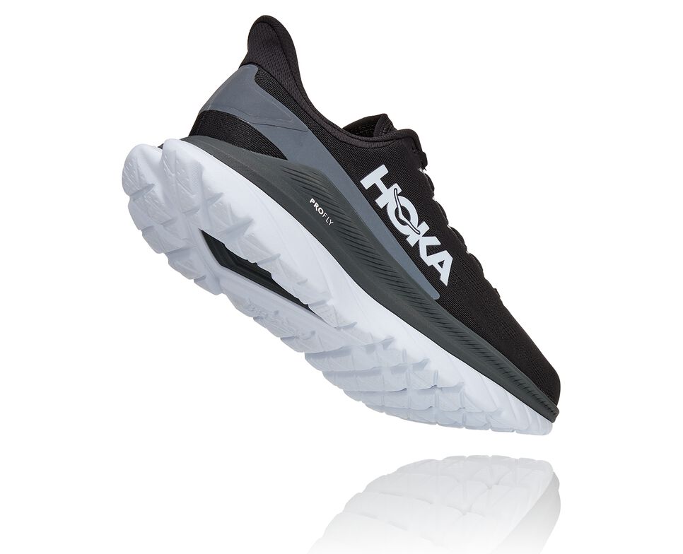 Women's Hoka One One Mach 4 Road Running Shoes Black / Dark Shadow | ZJVFDT781