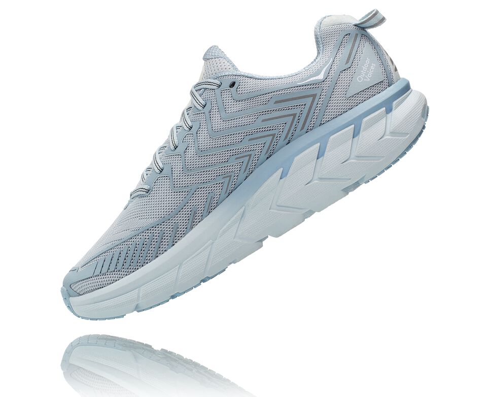 Women's Hoka One One OV Clifton Road Running Shoes Mist | WDNJGF065