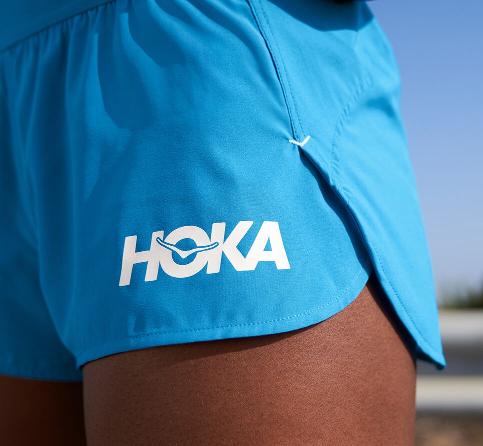 Women's Hoka One One Performance Woven 2" Short Shorts Diva Blue | BFYRDE504