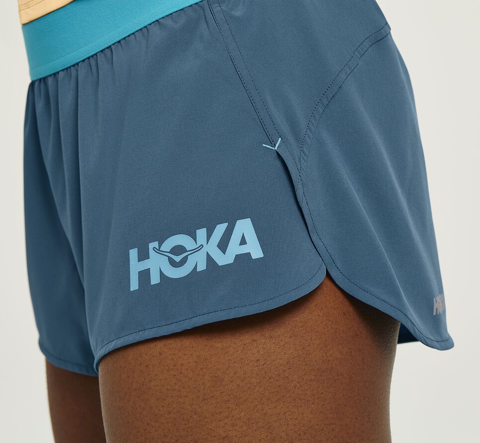 Women's Hoka One One Performance Woven 2" Short Shorts Real Teal | BKHUWT903