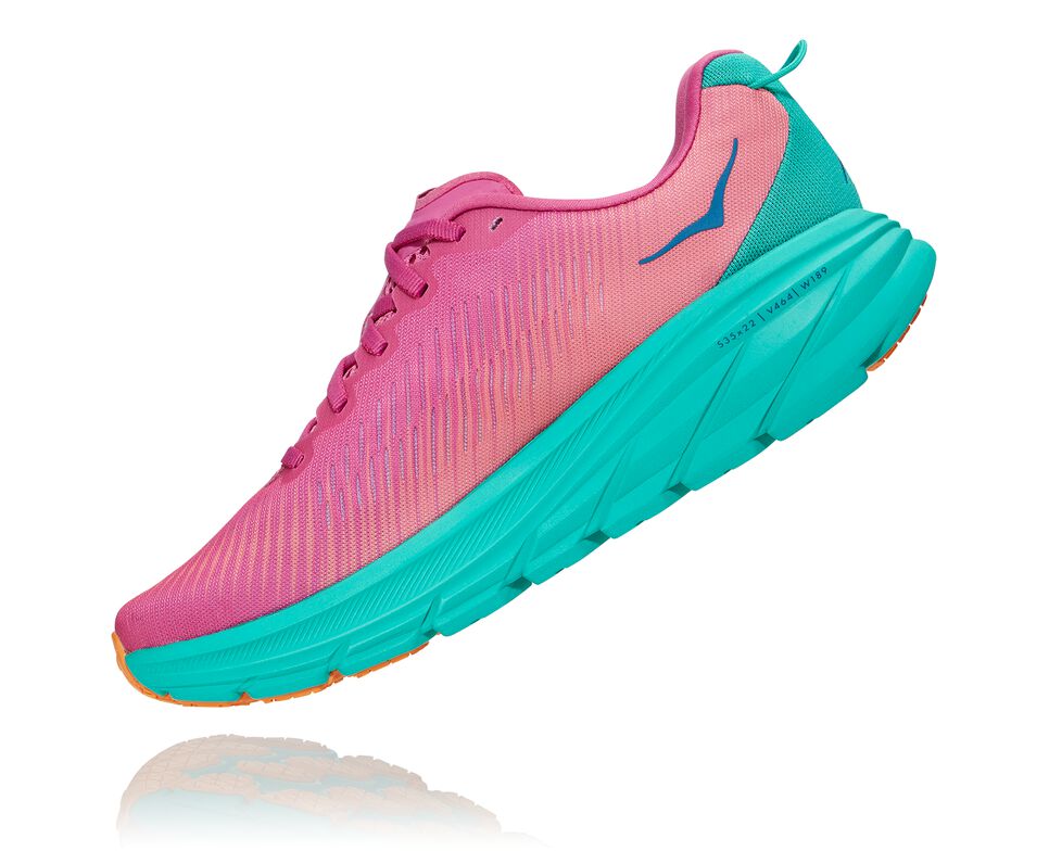 Women's Hoka One One Rincon 3 Road Running Shoes Phlox Pink / Atlantis | IGTLMH379