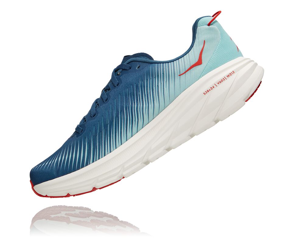 Women's Hoka One One Rincon 3 Road Running Shoes Real Teal / Eggshell Blue | KORSPI658