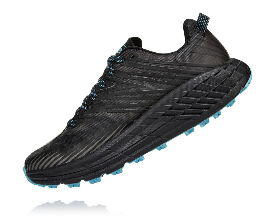 Women's Hoka One One Speedgoat 4 GORE-TEX Trail Running Shoes Anthracite / Dark Gull Grey | KDVIUB143