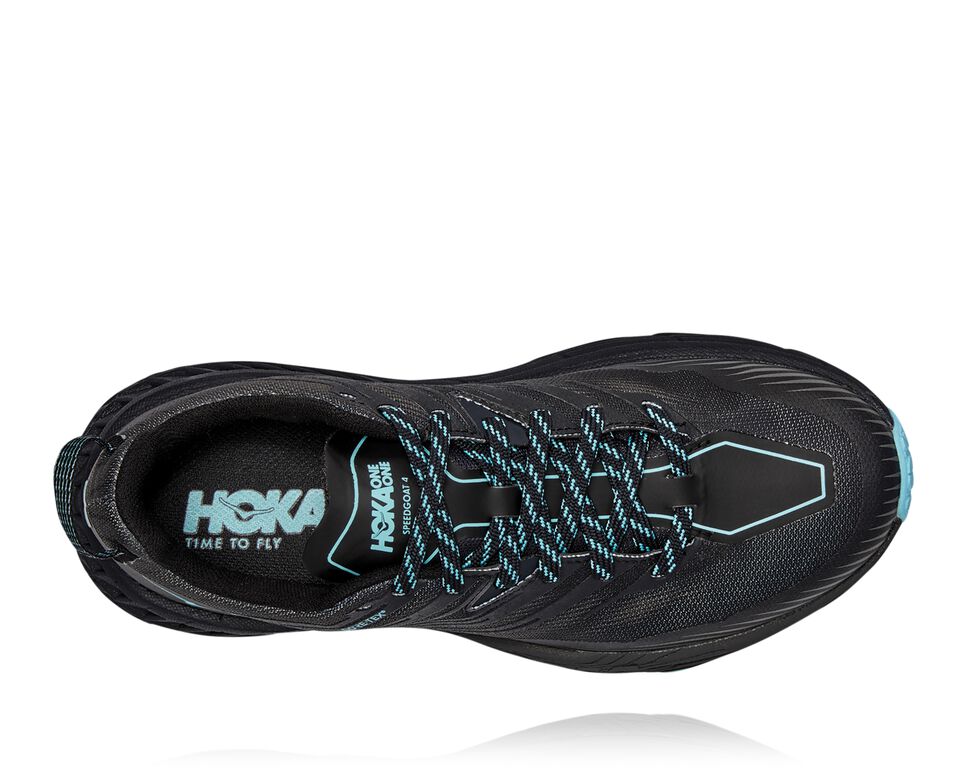 Women's Hoka One One Speedgoat 4 GORE-TEX Trail Running Shoes Anthracite / Dark Gull Grey | KDVIUB143