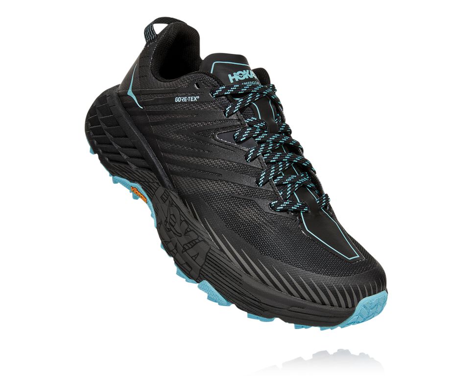 Women\'s Hoka One One Speedgoat 4 GORE-TEX Trail Running Shoes Anthracite / Dark Gull Grey | KDVIUB143