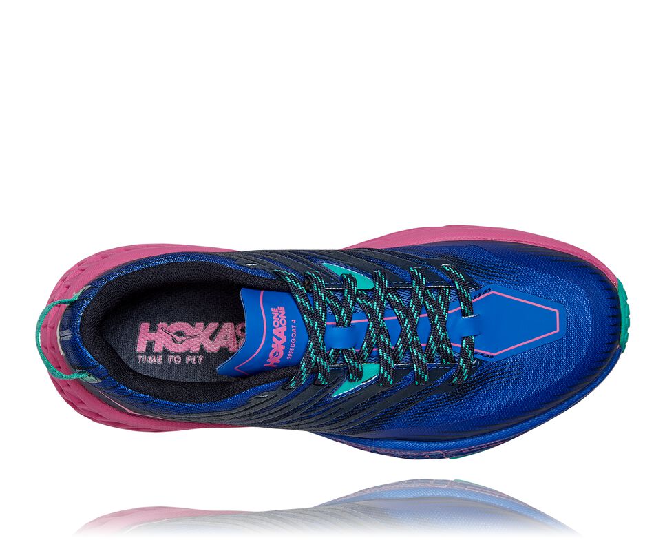 Women's Hoka One One Speedgoat 4 Trail Running Shoes Dazzling Blue / Phlox Pink | EVIGBL721