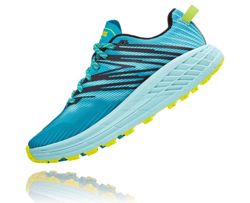 Women's Hoka One One Speedgoat 4 Trail Running Shoes Capri Breeze / Angel Blue | IXLAJV076