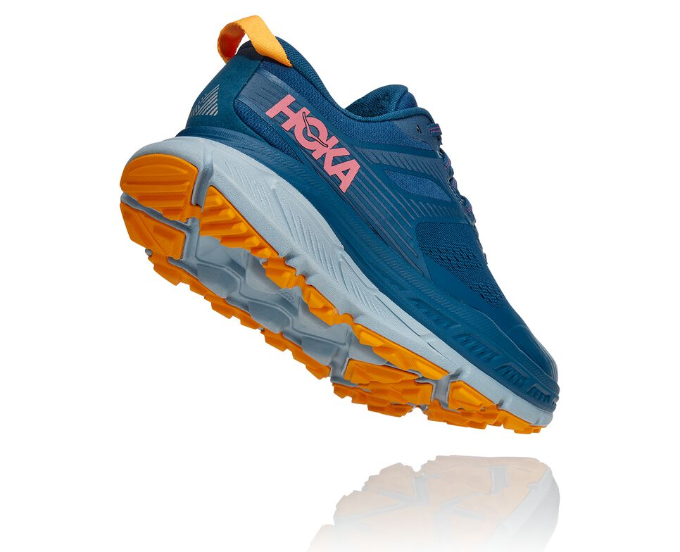 Women's Hoka One One Stinson Atr 6 Trail Running Shoes Moroccan Blue / Saffron | CGIEJV402