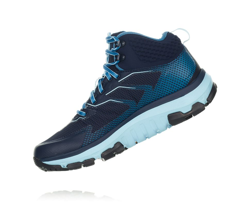 Women's Hoka One One Toa GORE-TEX Hiking Boots Black Iris / Aquamarine | TCFNLI543