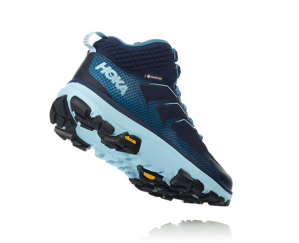 Women's Hoka One One Toa GORE-TEX Hiking Boots Black Iris / Aquamarine | TCFNLI543