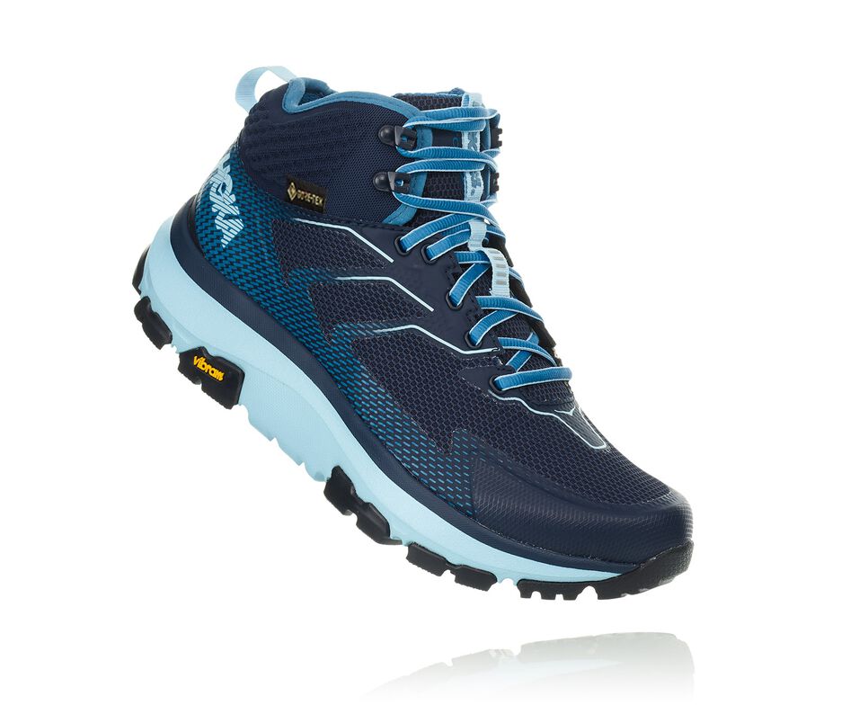 Women\'s Hoka One One Toa GORE-TEX Hiking Boots Black Iris / Aquamarine | TCFNLI543