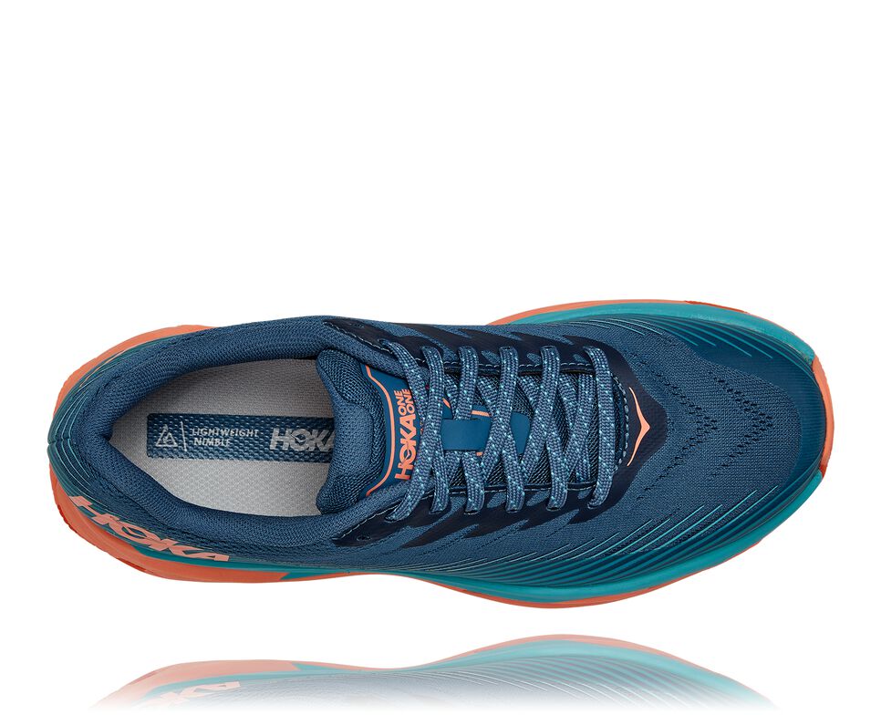 Women's Hoka One One Torrent 2 Trail Running Shoes Real Teal / Cantaloupe | FASVYO613