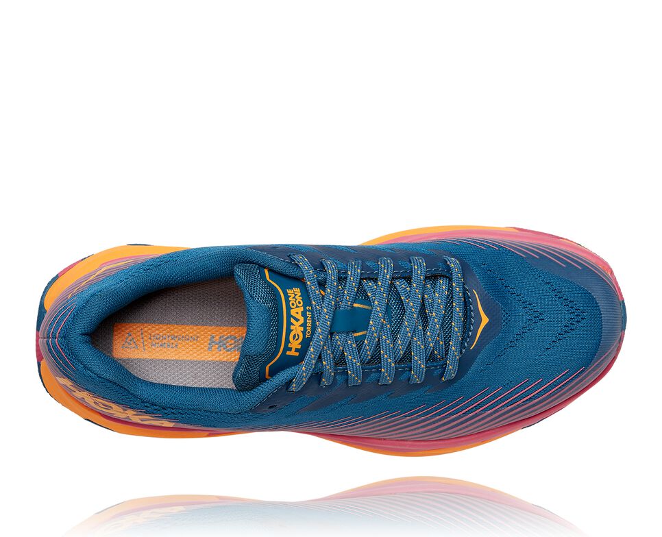 Women's Hoka One One Torrent 2 Trail Running Shoes Moroccan Blue / Saffron | HGJCTL673