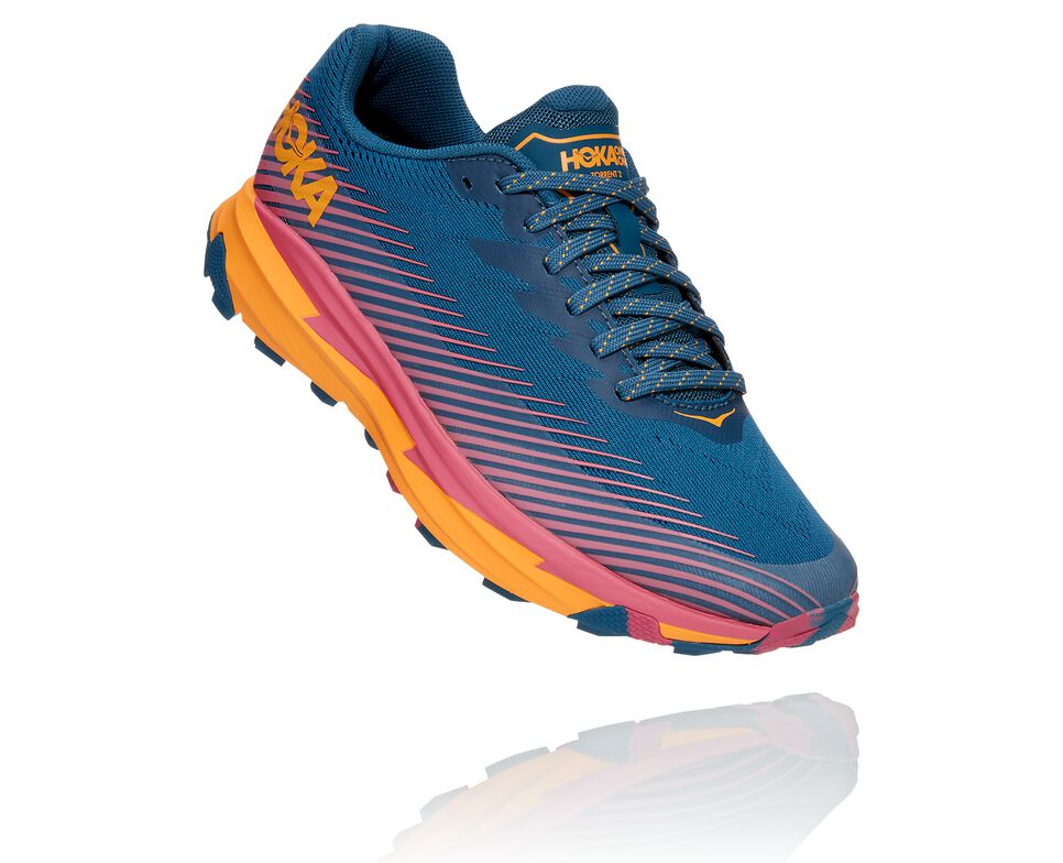 Women\'s Hoka One One Torrent 2 Trail Running Shoes Moroccan Blue / Saffron | HGJCTL673